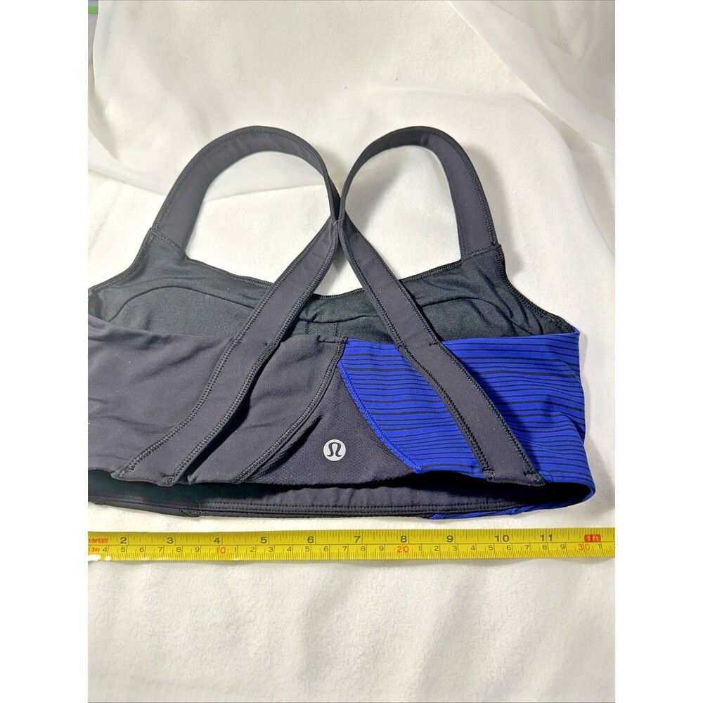 Lululemon Womens Size XXS Kanto Catch Me Bra Black/Blue